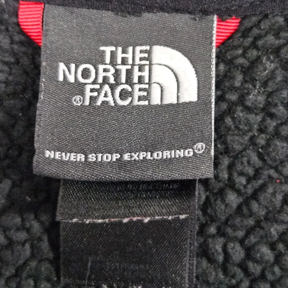 North Face Fleece Jacket Mens M Black Full Zip Sherpa Lined Outdoor Gorpcore